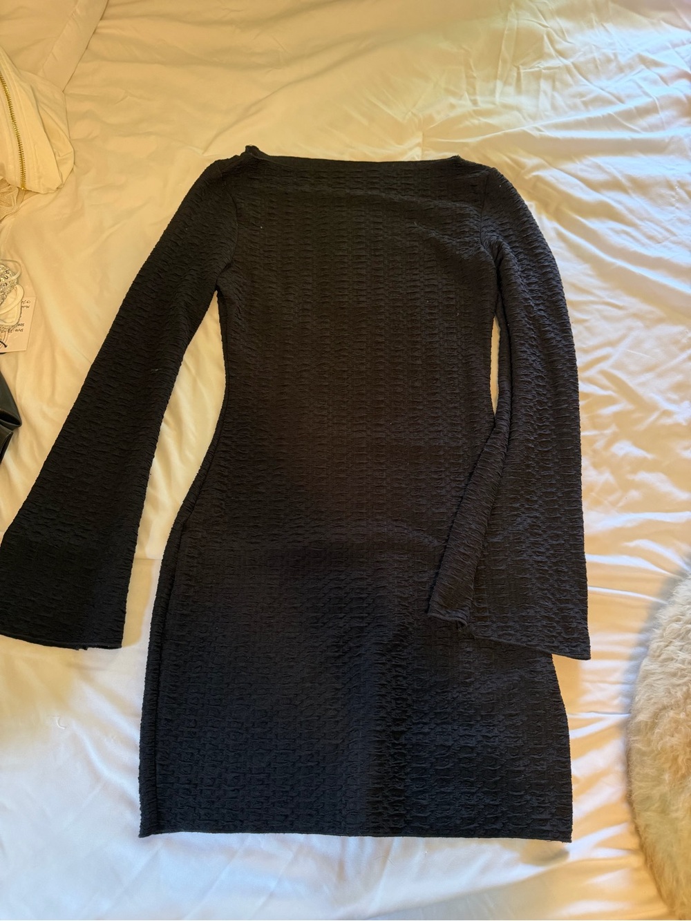 Fitted Dress Flared Sleeves